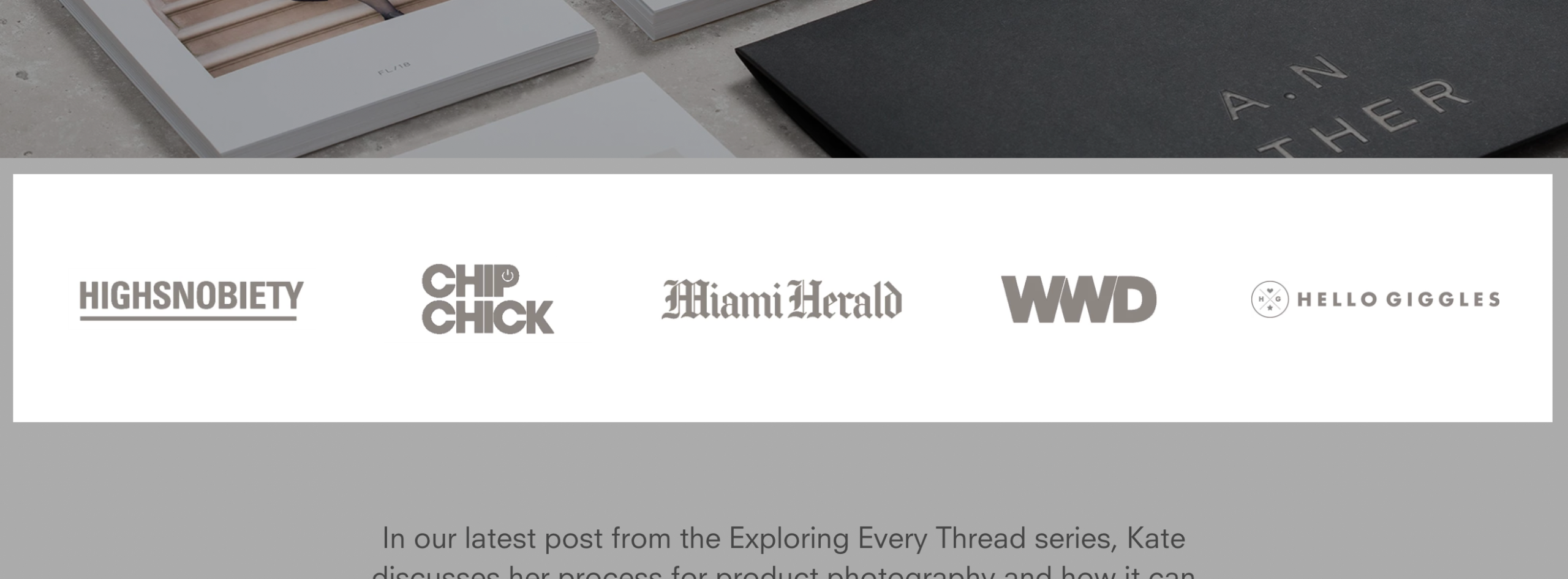Logo list section displaying five brand logos
