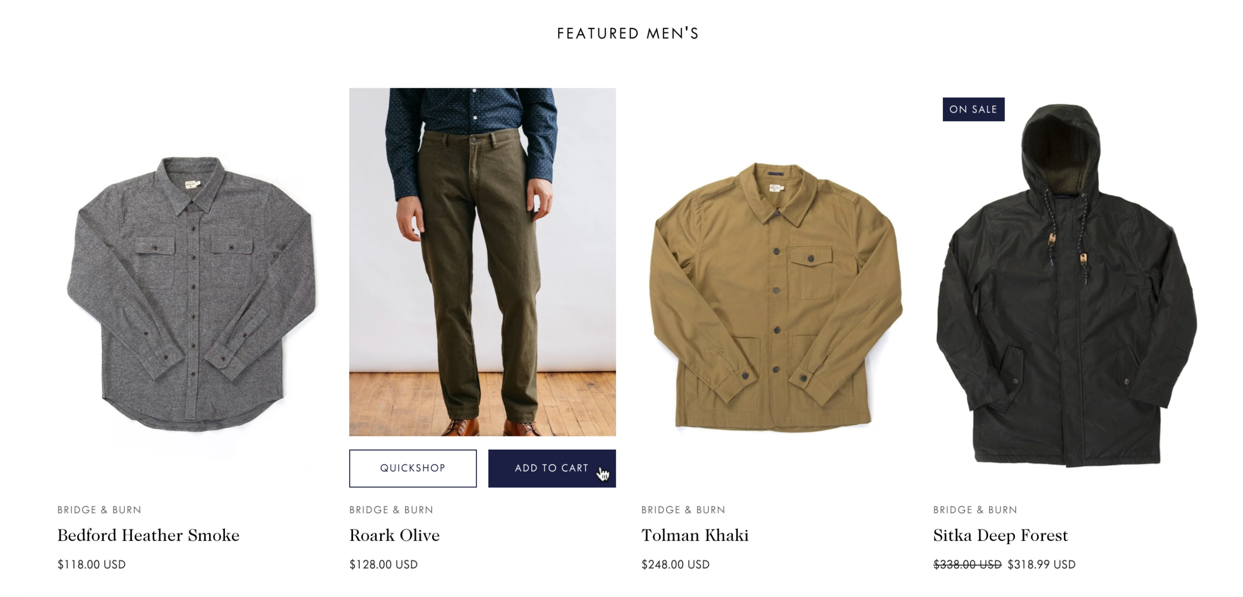Featured collection on the Safa demo storefront