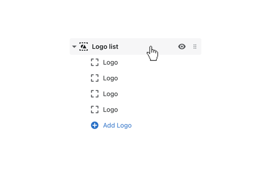 Click logo list to open its settings