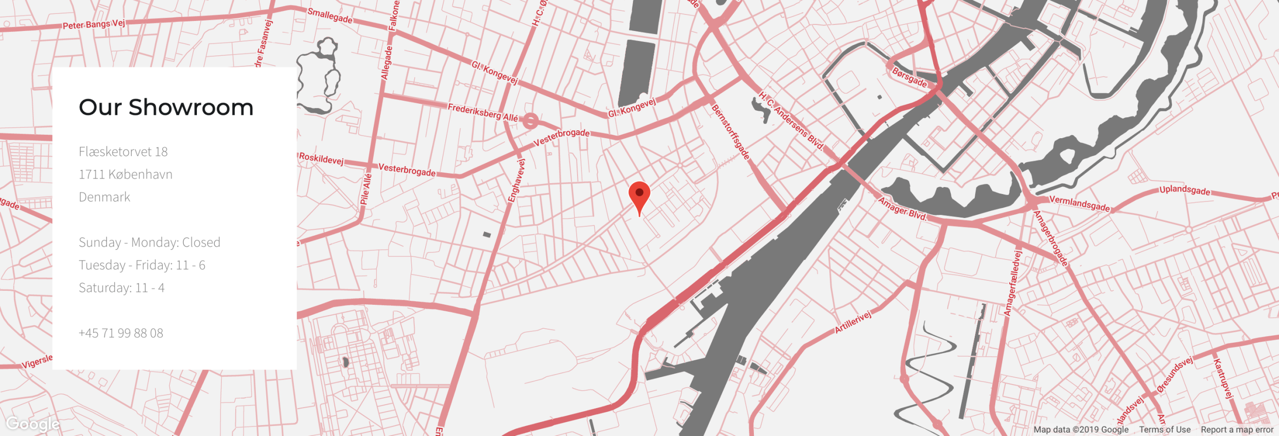 Map section in Safa theme