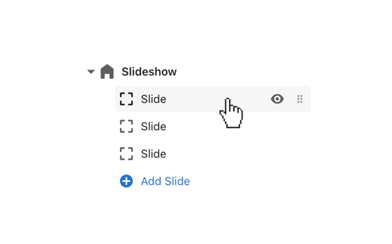 Click slide blocks to customize each slide